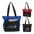 Convention Tote With Side Pockets And Pen Holders